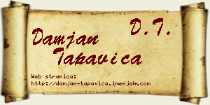 Damjan Tapavica vizit kartica